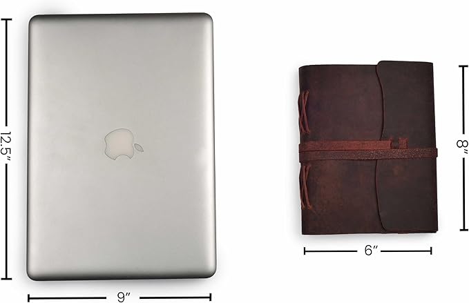 LEATHER VILLAGE Leather Bound Journal - Fuchsia, 8"X6", 220 Pages - Vintage Blank Paper Diary for Writing, Drawing, Sketchbook, and Travel Notebook - Ideal for Women and Men