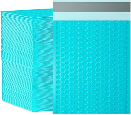 packbabol Bubble Mailers, 6x9 Inch Padded Bubble Mailers Pack of 100 Bubble Envelopes Opaque Self Seal Adhesive Waterproof Bags for Shipping and Packaging (Teal, 6x9-100)