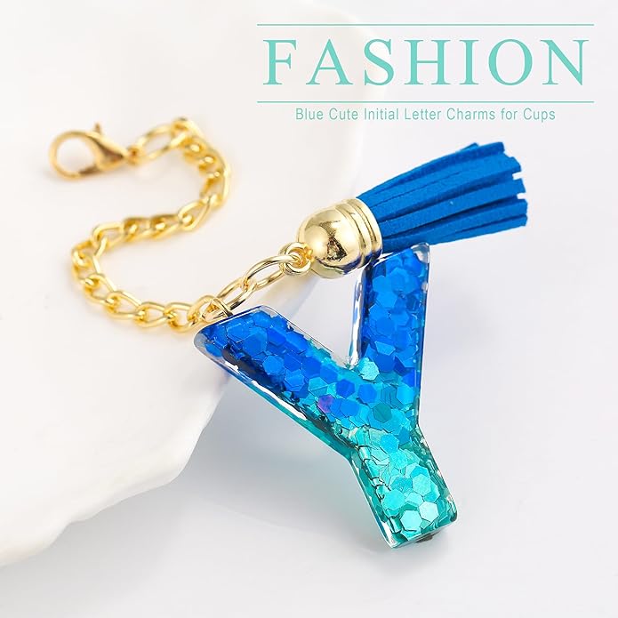 Letter Charm Accessories for Stanley Cup 1 PCS Cute Initial Keychain Handle Charm for Stanley Tumbler for Women