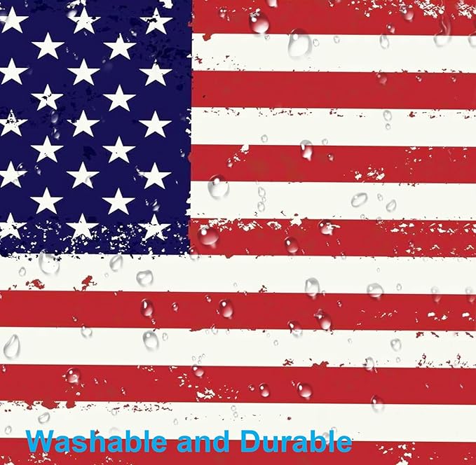 Large Gaming Mouse Pad with American Flag, XXL Laptop Mouse and Keyboard Pad, 35.4 x 15.7-Inch Office Desk Decoration