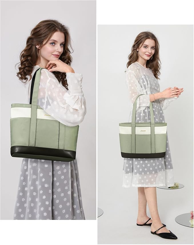 LOVEVOOK Tote Bag for Women，Lightweight Work Bag for Teacher, 15.6 Inch Laptop Bag，Large Shoulder Bag
