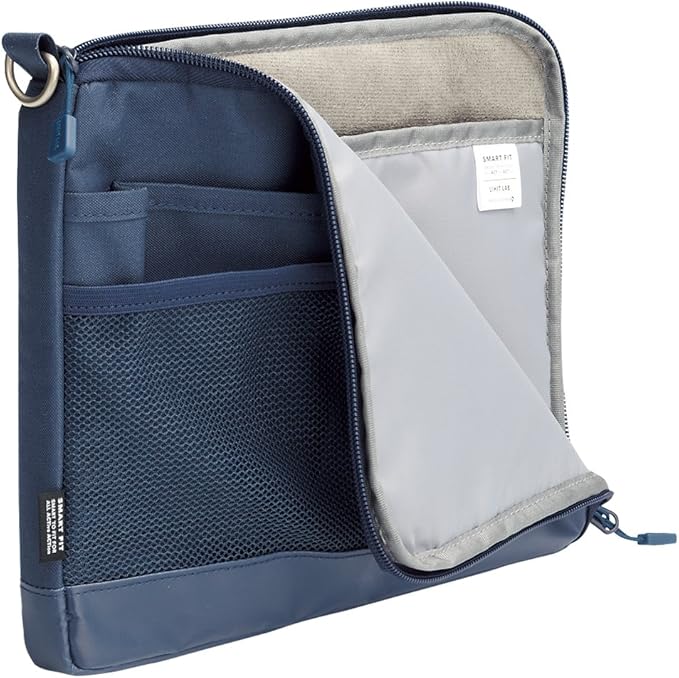 LIHIT LAB Laptop Sleeve, Water & Stain Repellent, Horizontal, 13.4" x 9.8", Navy (A7681-11)