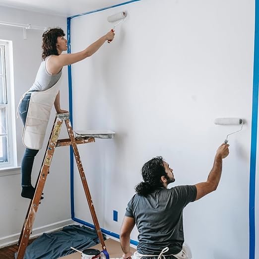 Premium Blue Painters Tapes, Masking Master Tape, No Residue & Easy Removal, Painting Tape for Painter, DIY Paper Arts & Crafts, Spraying Drywall Paint, 12PCS 1.88 Inches x 60.1 Yd Painter's Tape