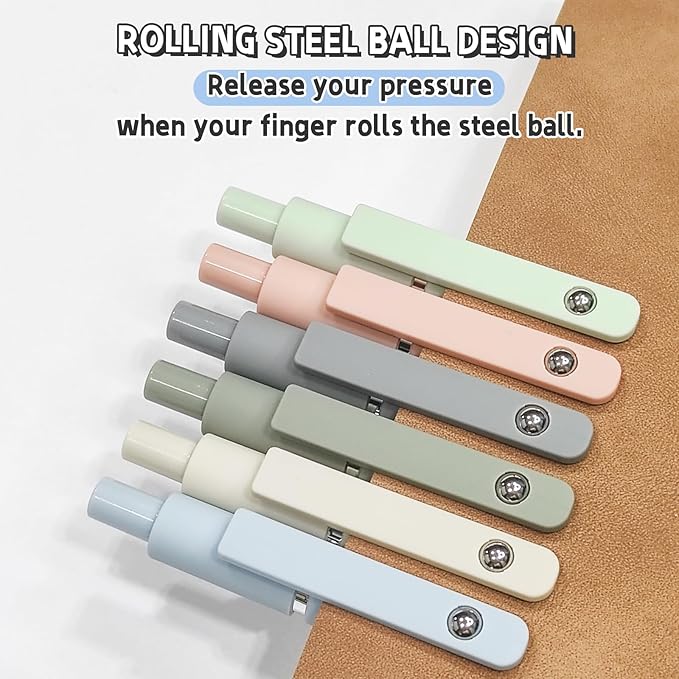 6 Pcs Gel Pens 0.5mm Quick Dry Black Ink Pens Fine Point Smooth Writing Pens, Cute Office and School Supplies Gifts for Women Teacher Students (6 Pcs Morandi Silver)