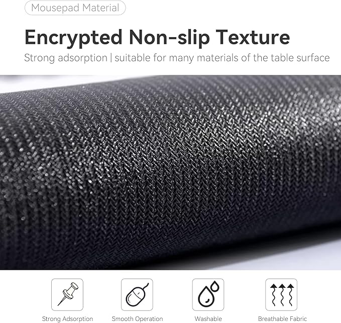 Letter N Black and Pink Flowers Round Mouse Pad - Non-Slip Rubber Base, Home Office Decor Desk Accessories, 8.7-Inch