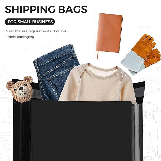Metronic Poly Mailers 19x24 Inch 2000pcs Black, Large Shipping Bags for Clothes,Self Adhesive Shipping Envelopes for Small Business,Waterproof Mailers Poly Bags for Shipping,Packaging Mailing Bags