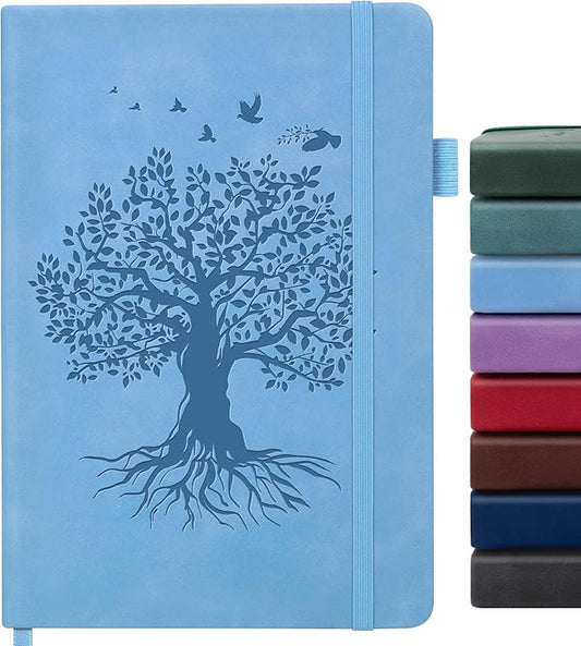 Lined Journal Notebook for Women Men, A5 Hardcover Leather Journals for Writing, 200 Pages Thick Paper, Daily Journal Notebook for Work, School, Note Taking, Business, Travel, College Ruled