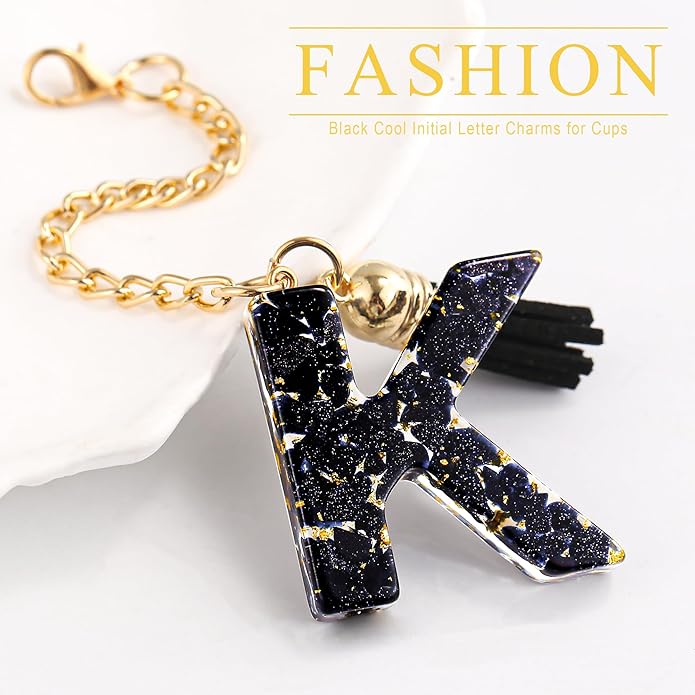 Letter Charm Accessories for Stanley Cup 1 PCS Cute Initial Keychain Handle Charm for Stanley Tumbler for Women