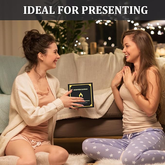 Lavender & Vanilla Candle 7oz, Scented Candles for Men, Long Lasting Soy Candles for Home Scented, Black Mens Candle Gift for Birthday, Annivery, Christmas