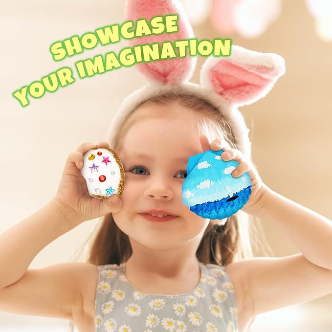 Nicmore Kids Sea Shell Art & Crafts: Glow in The Darkness Painting Kits Crafts for Age 4-6 4-8 8-12 Gift for Boys Girls Art Supplies Activities Toy Gifts for 3 4 5 6 7 8 9 10 11 12 Year Old