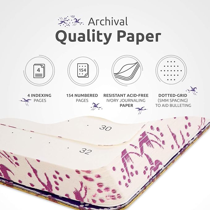 Lay Flat Large B5 Dotted Journal - Enjoy Bullet Journaling with a Soft Cover 7x10-inch, Non-Bleed Thick 120gsm Paper, Dot Journal in Yellow, Japanese Edge Motif - Faux Leather Dot Notebook