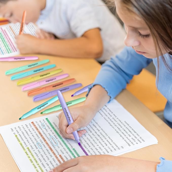 Highlighters Bulk, Chisel Tip Dry-Quickly Highlighter Markers, 108 Count-6 Assorted Colors Highlighters Bulk Pack for Adult Kids, Office Classroom Must Have, School Supplies for Teachers