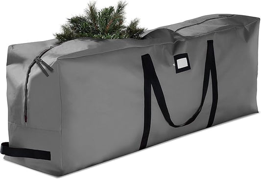 Zober Christmas Tree Storage Bag - Fits 7.5 Ft Artificial Trees - Tear Proof 600D Oxford Fabric Waterproof Christmas Tree Bag For Storage Box For Xmas - Strong, Durable Handles - Card Slot - Green