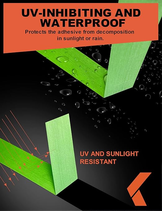 Painters Tape for Cars - Green, No Residue, Automotive Masking Tape - Heat Resistant for Paint Booth, 1.4 Inches x 60 Yards, 3 Rolls