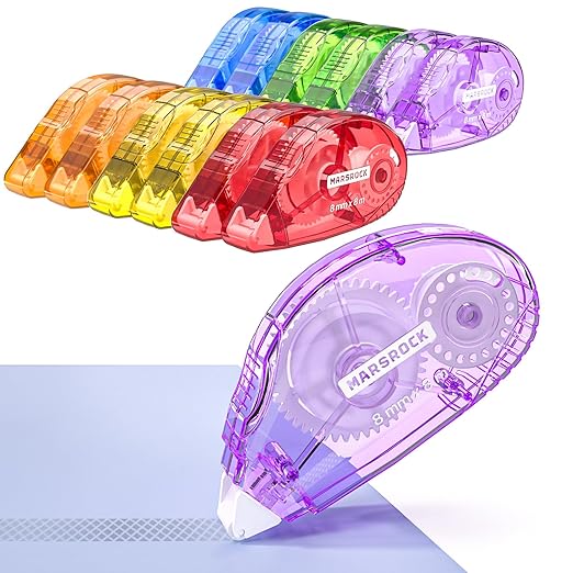 Double-Sided Adhesive Dots Roller – 12 Pack (0.31IN x 26FT) Dots Glue, Craft & Scrapbook Supplies for Gift Wrapping, Scrapbooking, and Photo Tape