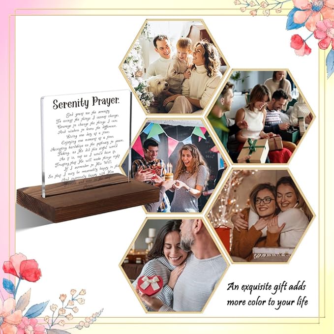 Mental Health Gifts for Friend, Encouragement Gifts for Friend, Positive Affirmation Gifts for Friend,Modern Acrylic Desk Plaque with Inspirational Quotes, 10 x 10 x 1.5 cm,XXD30