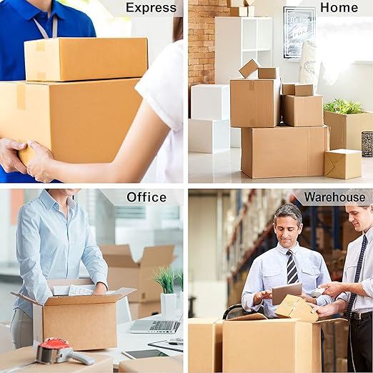 2-Pack No Noise Brown Packing Tape with Dispenser,2.7mil x 1.88" x 55Yds Heavy Duty Noiseless Packing Tape,Tan Packaging Tape for Shipping, Industrial Grade Moving Tape for Boxes COSIMIXO