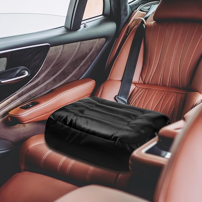 Leather Seat Cushion Extra-Thick Booster Seat with Breathable Bottom Layer Perfect for Office Chair or Car Seat Provides Support for Elderly or Those with Limited Mobility (2)
