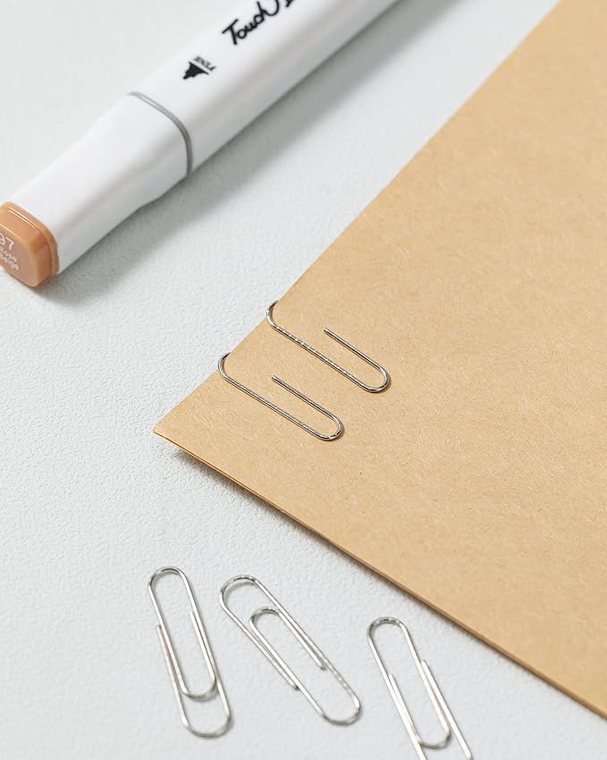 PAPERPAL Paperclips for Office School & Personal Use, #1 Nonskid Paper Clip (1-2/7"), 2000 Medium Paper Clips (20 Boxes of 100 Each), Silver