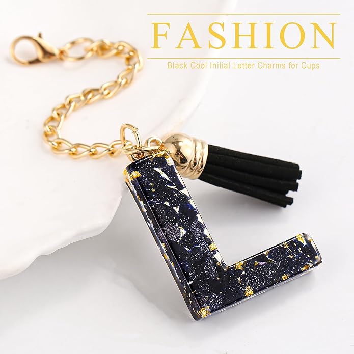 Letter Charm Accessories for Stanley Cup 1 PCS Cute Initial Keychain Handle Charm for Stanley Tumbler for Women