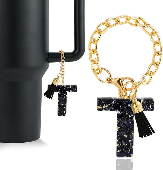 Letter Charm Accessories for Stanley Cup 1 PCS Cute Initial Keychain Handle Charm for Stanley Tumbler for Women