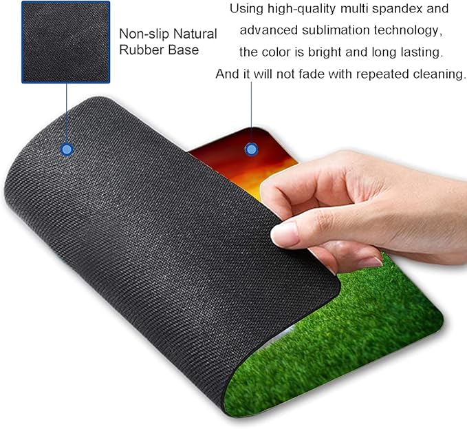 Mouse Pad, Ball in Hole Golf Mouse Pad Rectangle Custom Designs, Waterproof Anti-Slip Rubber Mousepad Office Accessories Desk Decor Wireless Mouse Pads for Computers Laptop