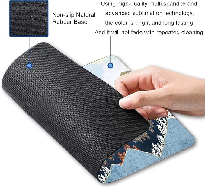 Mouse Pad, Premium-Textured Mouse Mat, Non-Slip Rubber Base Mousepad for Laptop, Computer & PC,9.5×7.9 in,Abstract Landscape