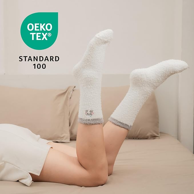 CoolMate GLOBAL Fuzzy Socks for Women Gift Box, Cozy, Soft, Comfy & Cloud-Like Socks, Plush, Durable for Spa, Home