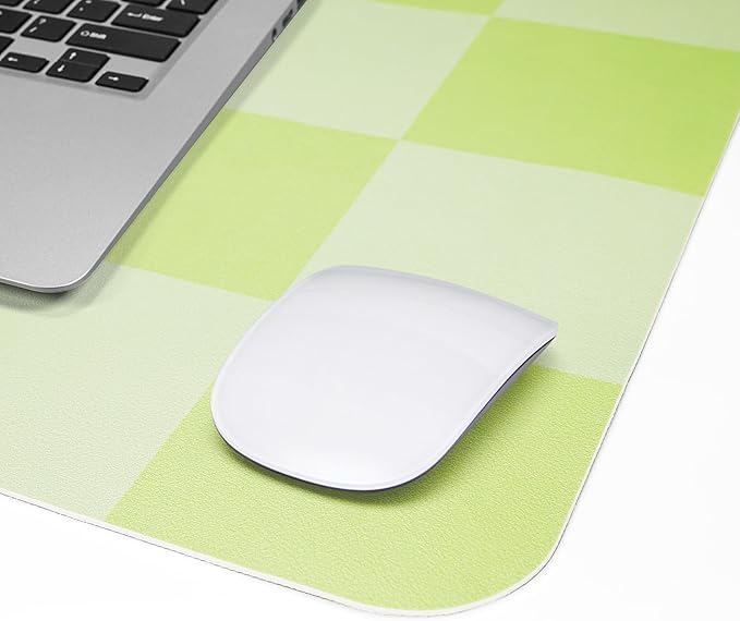 Non-Slip Desk Pad, Mouse Pad, Waterproof PU Leather Desk Protector, Large Desk Blotter, Easy Clean Laptop Desk Writing Mat for Work/Home/Decor(Green 31.5" x 12")