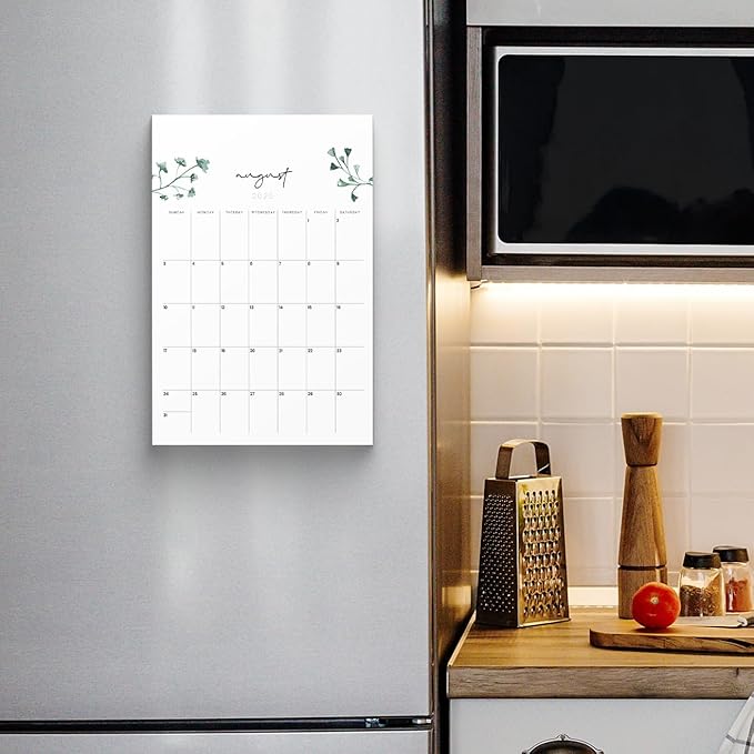 Magnetic Calendar for Refrigerator 2024-2025 - Versatile 6x9 2024 Fridge Calendar Runs Until December 2025 - Easy Planning with Aesthetic Fridge Calendar Magnet - Karto - Greenery