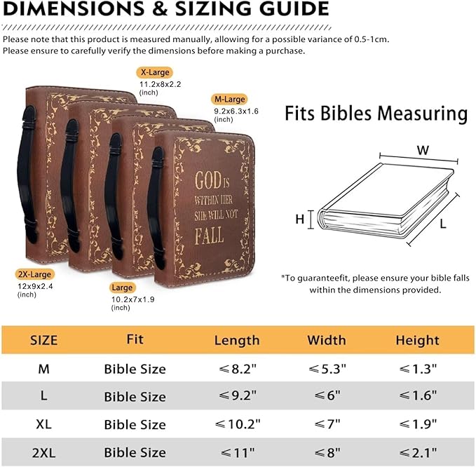 Lotusorchid Bible Case with Verse for Women Girls, Zippered PU Bible Book Cover with Handle Pocket Sunflower Pattern, Portable Durable Bible Cover Case Bible Cover Carrier Carrying Organizer Bag,XL