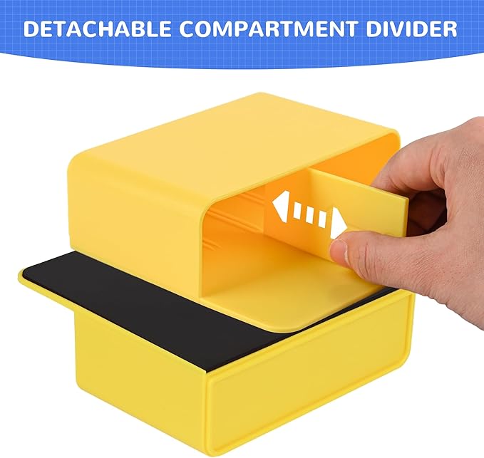 Magnetic Dry Erase Marker Holder, Magnetic Pen Marker Holder for Whiteboard, Fridge, Locker Accessories, School, Office, Home, Magnet Pen Cup,1 Pack, Yellow
