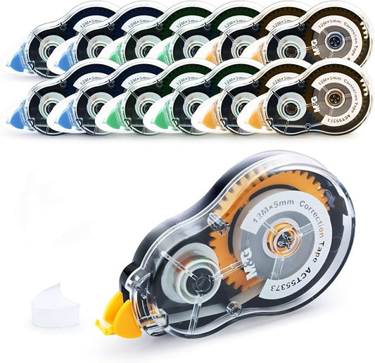 M&G 12 Pack Correction Tape，39.3 Feet Correction Tape, Easy to Use Applicator for Instant Corrections, Study Supplies and Office Products, Total 472FT/144M