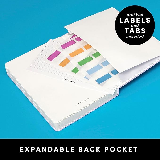 PAPERAGE Lined Journal Notebook, (Raspberry), 252 Pages, Medium 5.6 in x 8 in - 100 GSM Thick Paper – Hardcover Journaling Notebook for Work, School & Note Taking