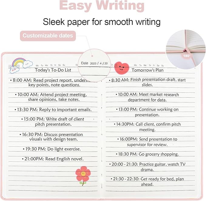 Lined Journal Notebooks for Writing, 100 GSM Thick Paper, 1 Pack Hardcover Notebooks, A5 College Ruled Notebook, Journaling Notebook for School/Travel/Office (Pink- 1 Pack)