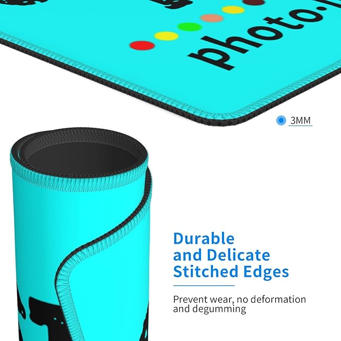 Personalized Mouse Pad Custom Image Text Logo Laptop Desk Mat Customized Non-Slip Waterproof Office Desk Accessories for Women/Men Customized Funny/Cool Cyan Mouse Pad 21 cm×26 cm