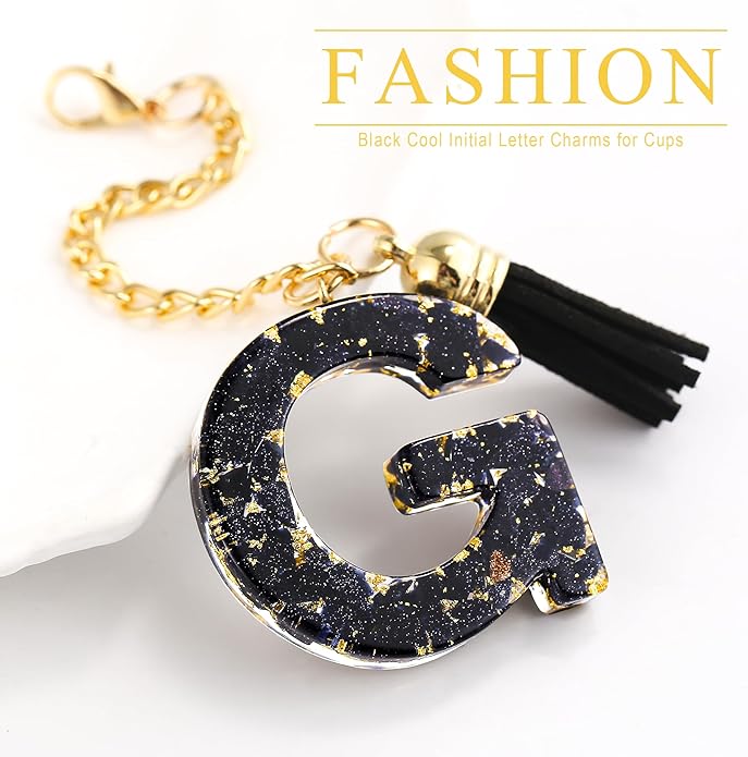 Letter Charm Accessories for Stanley Cup 1 PCS Cute Initial Keychain Handle Charm for Stanley Tumbler for Women