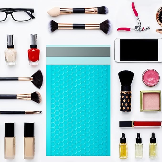 packbabol Bubble Mailers, 4x7 Inch Padded Bubble Mailers Pack of 100 Bubble Envelopes Opaque Self Seal Adhesive Waterproof Bags for Shipping and Packaging (Teal, 4x7-100)