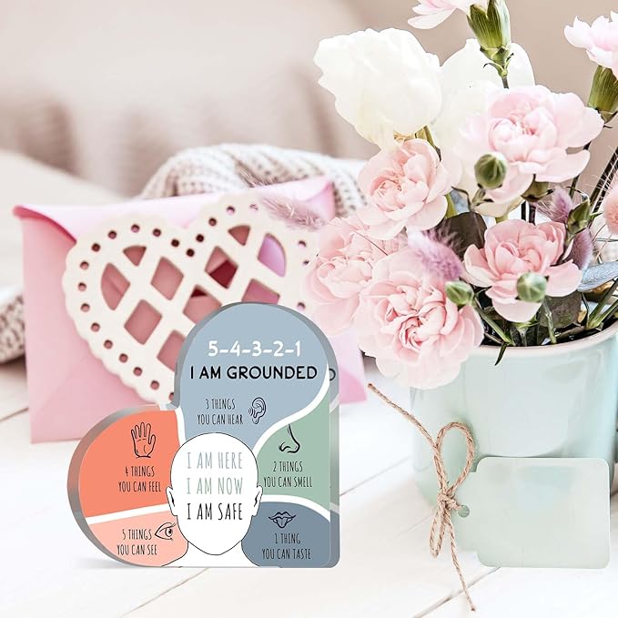 Mental Health Decor, Psychotherapy Affirmations Heart Acrylic Sign, Therapy & Counseling Office Decor, Therapy Anxiety, Mental Health Awareness Gifts for School Home Tabletop Therapy Office Decor