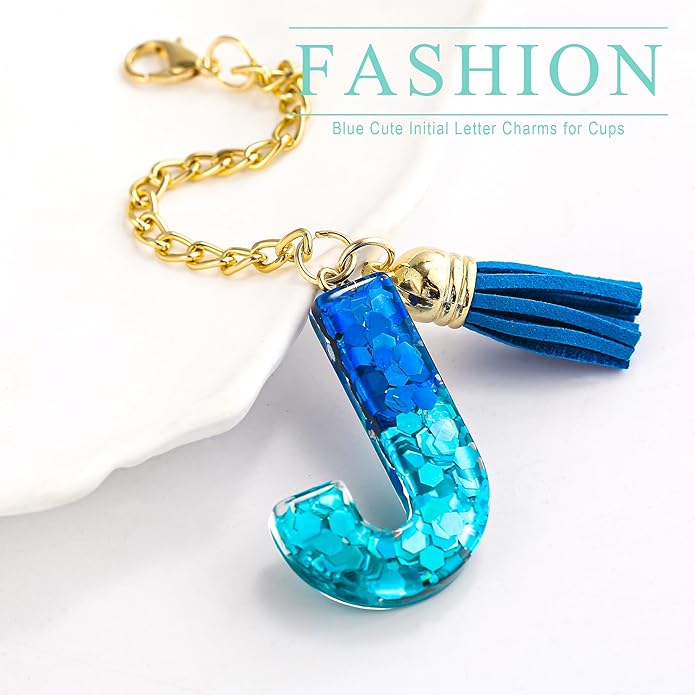 Letter Charm Accessories for Stanley Cup 1 PCS Cute Initial Keychain Handle Charm for Stanley Tumbler for Women