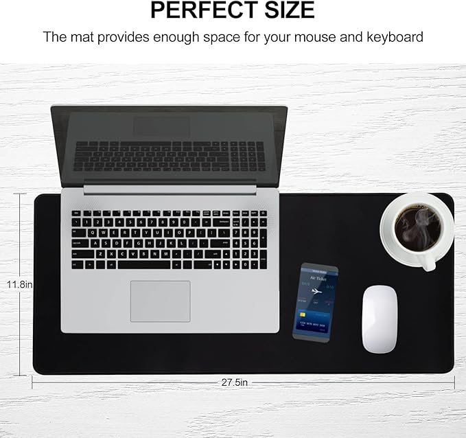 Large Gaming Mouse Pad with Stitched Edges,[27.5x11.8In] Extended Mouse Pad with Non-Slip Natural Rubber Base for Gamer/Desktop/Office/Home (70x30 Blackus)