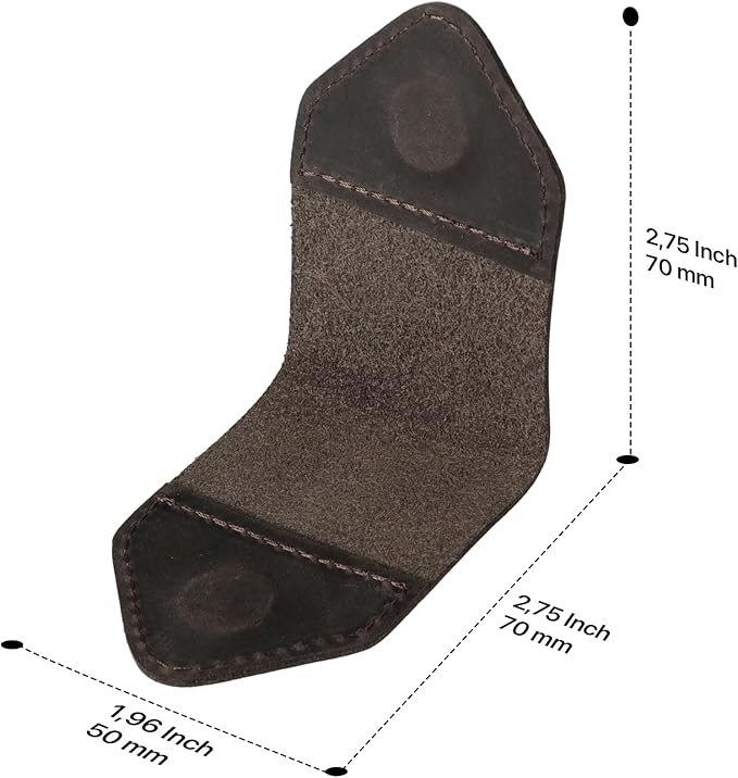 Londo Genuine Leather Handmade Bookmark (Set of 2) (Magnetic, Chestnut)