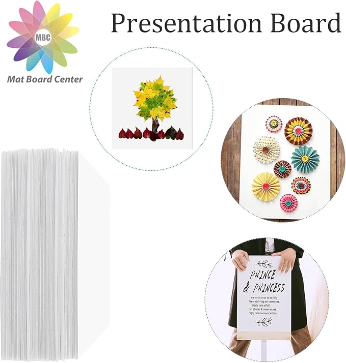 Mat Board Center, Pack of 10 Acid-Free Foam Boards, 9x12 inch White Foam Boards, 1/8" Thick