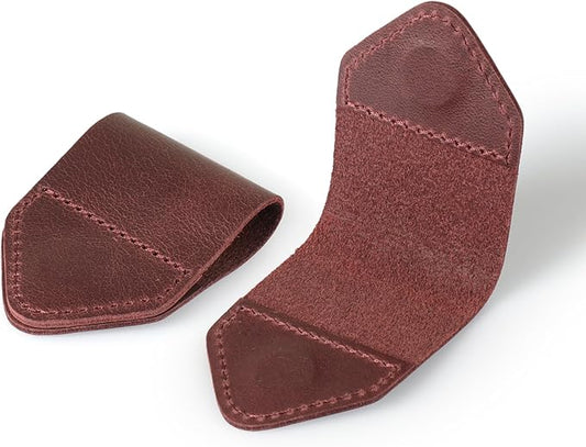 Londo Genuine Leather Handmade Bookmark (Set of 2) (Magnetic, Damson)