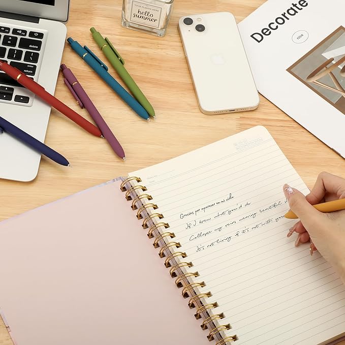 Ddaowanx Gel Pens, 24 Pcs 0.5mm Quick Dry Black Ink Pens Fine Point Smooth Writing Pens, Cute Office School Supplies Gifts for Women (24 Pcs Vintage-Black Ink)