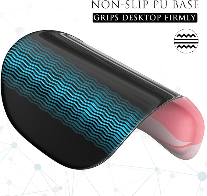 MROCO Ergonomic Mouse Pad with Gel Wrist Rest, Comfortable Mousepad with Smooth Wrist Support Surface and Non-Slip PU Base for Pain Relief, Computer, Laptop, Office & Home, 9.4 x 8.1 in, Pastel Petals