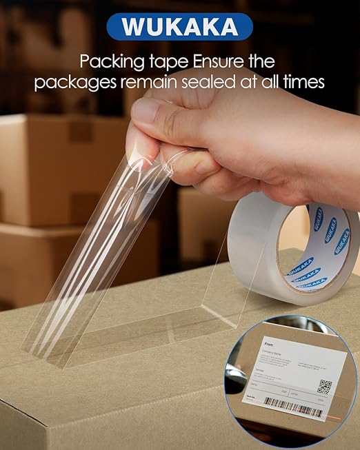 Packing Tape, 36 Rolls Clear, 2 Inches Wide, 60 Yards Per Roll, for Shipping, Packaging, Moving & Sealing