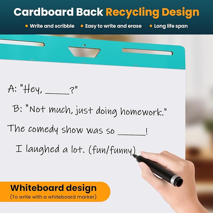 OLenyer Sticky Easel Pad, 25 x 30 Inch, White, 30 Sheets/Pad, 6 Pads/Pack, Flip Chart Paper for Teachers,Large Self-Stick Easel Paper, Super Sticking Power & Bleed-Resistant