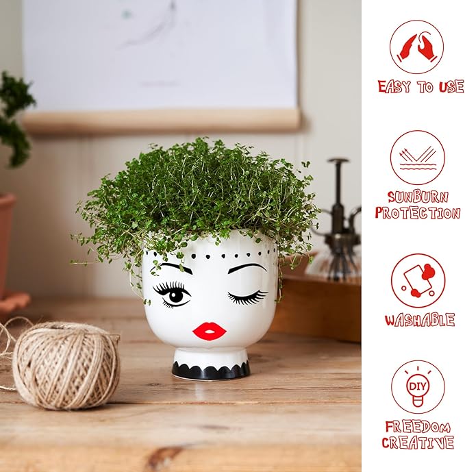 Make a Face Stickers for Crafts Fun DIY Eyes Lips Mouth Eyebrows Nose Decals for Halloween Holiday Party Supplies Flower Pots Decor