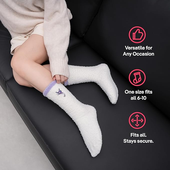 CoolMate GLOBAL Fuzzy Socks for Women Gift Box, Cozy, Soft, Comfy & Cloud-Like Socks, Plush, Durable for Spa, Home